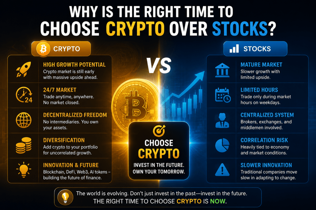 Why Is the Right Time to Choose Crypto Over&nbsp;Stocks?